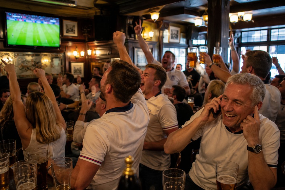 Fischio finale in un pub di Londra